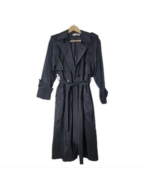 𝅺Vintage Forcaster of Boston Black Trench Coat